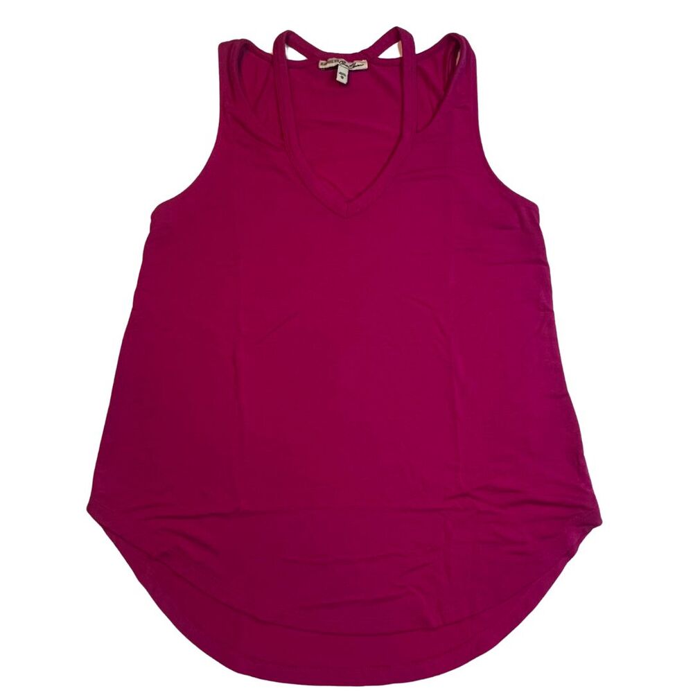 Express Tank Top Womens Medium Pink V Neck Athleisure Sporty Casual Gym Shirt - Picture 7 of 8